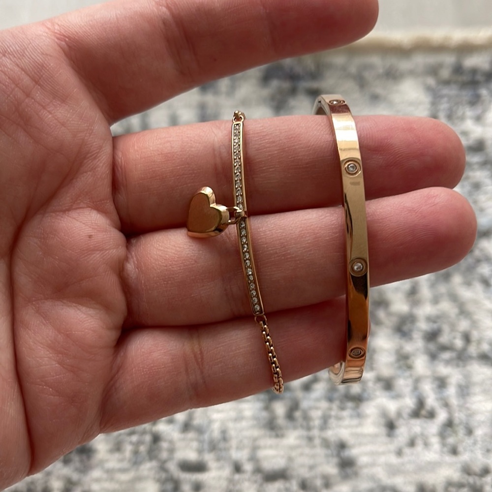 Rose gold bracelets